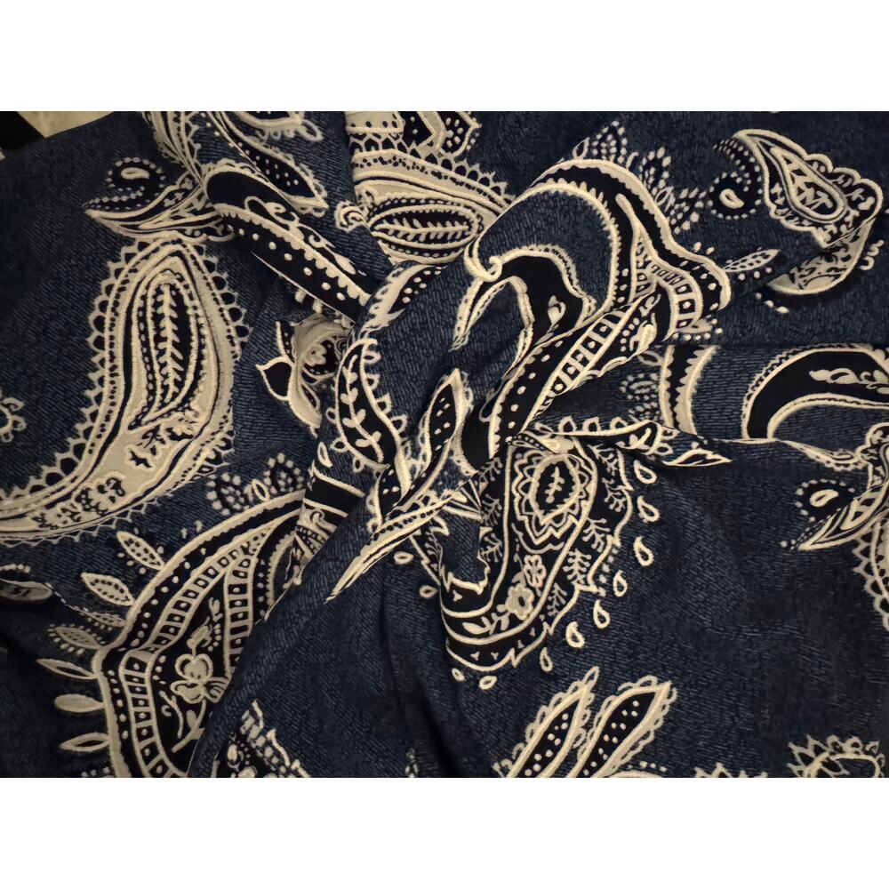 Sandra Darren Womens Midi Dress‎ Size XL Blue Twist Front Sleeveless Work Office - Picture 9 of 11